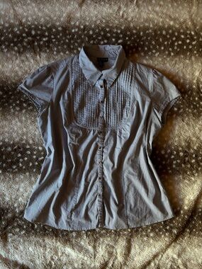 Vintage Bay Studio Pleated Pinstripe Blouse
size 1X